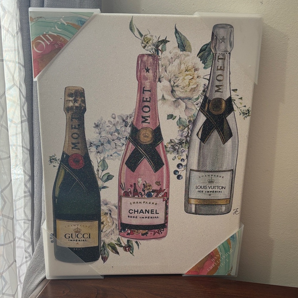 Moet, Chanel, Louis Vuitton, Gucci Canvas Art